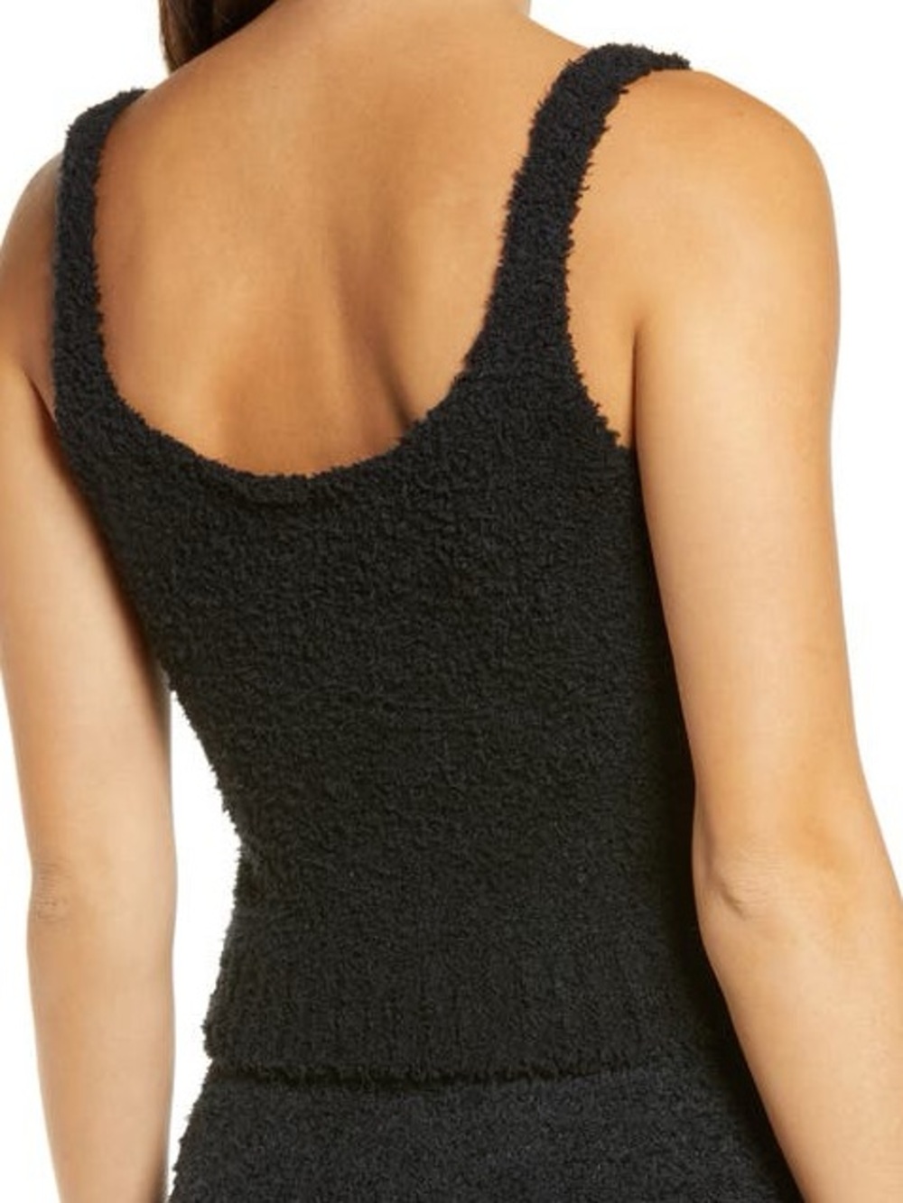 SKIMS Black Fuzzy Tank Top - Picture 2 of 6
